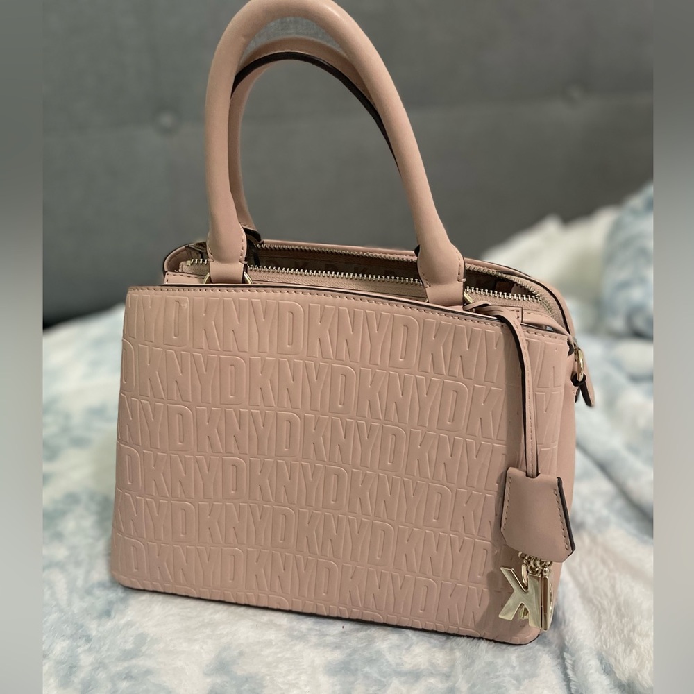 DKNY Pink Embossed Satchel